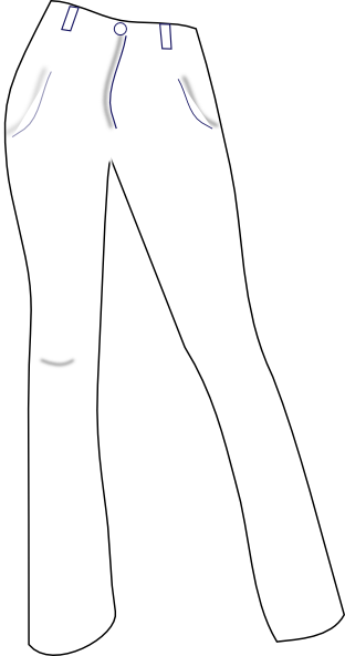 Ladies Pants, Black And White Clip Art at Clker.com - vector clip art ...