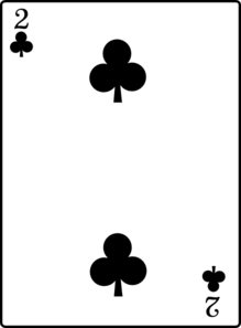 2 Of Clubs Clip Art