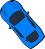 Blue Car - Top View - 130 Clip Art
