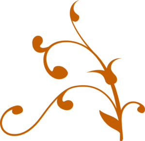 Dark Orange Branches Clip Art