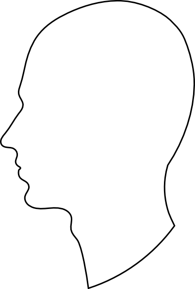 White Silhouette With Black Outline Clip Art at Clker.com - vector clip art online, royalty free 