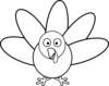 Turkey With Feathers Clip Art