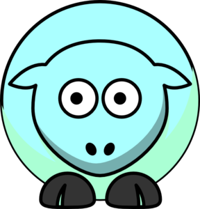 Sheep Looking Right Clip Art