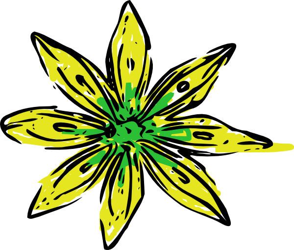 Yellow Green Flower Clip Art at Clker.com - vector clip art online