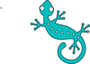 Turquoise Gecko Clip Art
