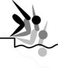 Falling Swimmer Clip Art