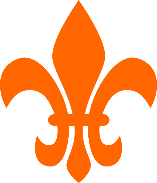 Orange Fleur De Lis Clip Art at Clker.com - vector clip art online, royalty  free & public domain