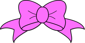 Light Pink Hair Bow Clip Art