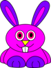 Purple And Pink Sitting Bunny Clip Art