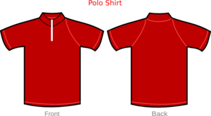 Polo Shirt Red With Zipper Clip Art