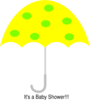  Yellow Polka Dot Umbrella Clip Art