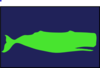 Lime Green Sperm Whale Clip Art