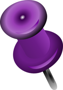 Purple Push Pin Clip Art