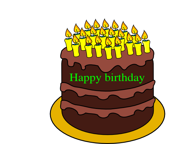 21th Birthday Cake Clip Art at Clker.com - vector clip art online