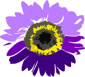 Purple Sunflower Clip Art