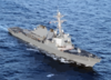 The Guided Missile Destroyer Uss Donald Cook Underway In The Mediterranean Sea. Clip Art