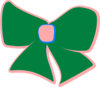 Green/pink Bow Clip Art