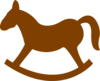 Brown Rocking Horse Clip Art