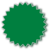 Starburst Outline Green Clip Art