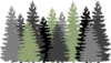 Green Gray Forest Clip Art