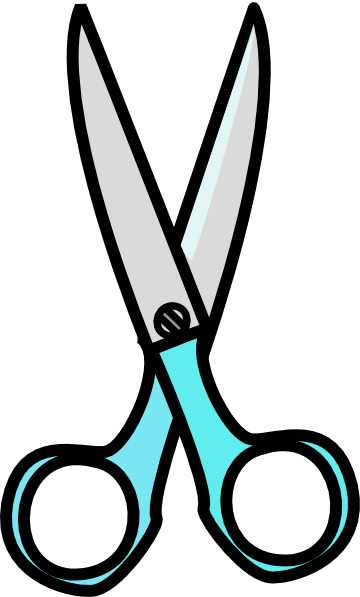 Teal Scissors Clip Art at Clker.com - vector clip art online, royalty