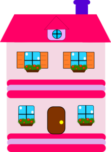Pink Doll House Clip Art at Clker com vector clip art 