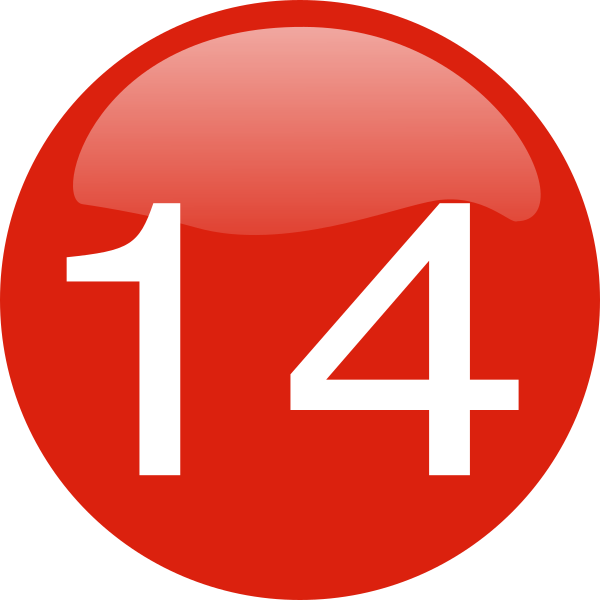 number 14 clipart