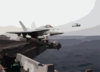 An F/a-18c Hornet Assigned To The  Stingers  Of Strike Fighter Squadron One One Three (vfa 113) Launches From The Flight Deck Aboard The Aircraft Carrier Uss Abraham Lincoln (cvn 72). Clip Art