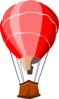 Red Hot Air Balloon Clip Art