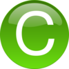 Green Circle Letters C Clip Art