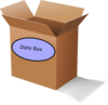 Brown Date Box Clip Art