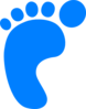 Left Footprint Blue Clip Art