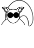White Squirrel With Sunglasses And Acorn Clip Art