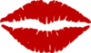 Hot Red Lips  Clip Art