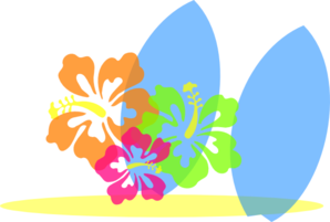 Hibiscus Surf Clip Art