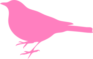 Pink Bird Silhouette Clip Art