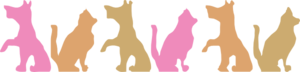 Pink And Light Brown Melange Doggies And Kitties Clip Art