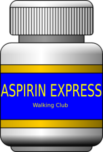 Aspirin Express Walking Club Clip Art