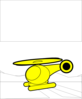 Yellow Helicopter Clip Art
