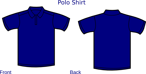 Dark Blue Polo Shirt Tempalte Clip Art at Clker.com - vector clip art ...
