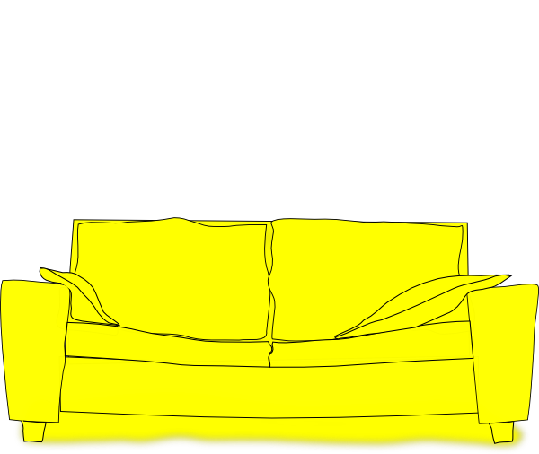 Yellow Couch Clip Art at Clker.com - vector clip art online, royalty