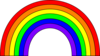 6 Color Rainbow Clip Art