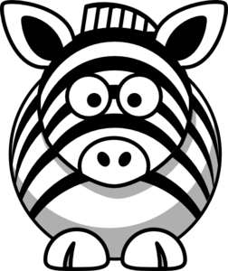 Zebra No Color Clip Art