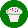 Green Cuppycake Clip Art