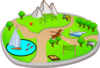 City Park: Various Activites 2 Clip Art