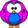 Purple And Blue Hoot  Clip Art