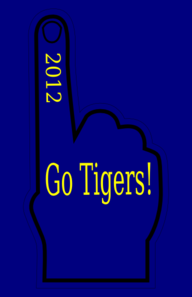Tigers Foam Finger  Clip Art