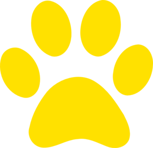 Yellow Paw Print Clip Art at Clker.com - vector clip art online