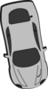 Gray Car - Top View - 280 Clip Art
