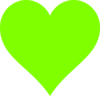 Lime Green Heart Clip Art
